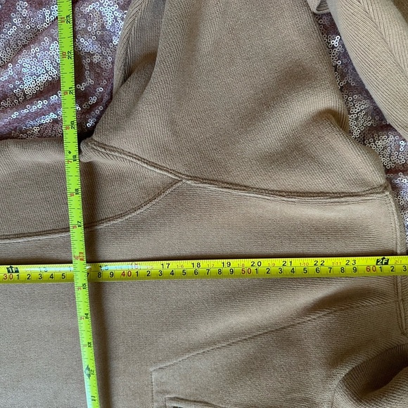 TOMMY BAHAMA Women Sz S Peach Rib Knit Pullover 1/4 Zip Sweater Cotton/Stretch - Picture 5 of 8